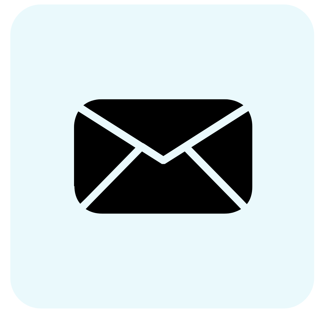 black email icon with light background